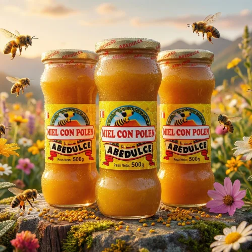 Miel con polen natural Abedulce de los Andes peruanos